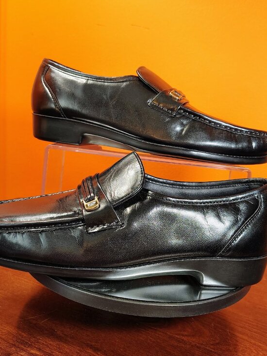 Florsheim Riva Moc Toe Bit Loafer | Black Kidskin Leather | Size 9 D main image 5